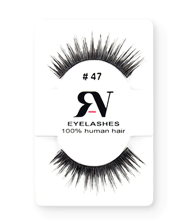 RV EYELASHES PESTAÑAS 100% CABELLO HUMANO #47