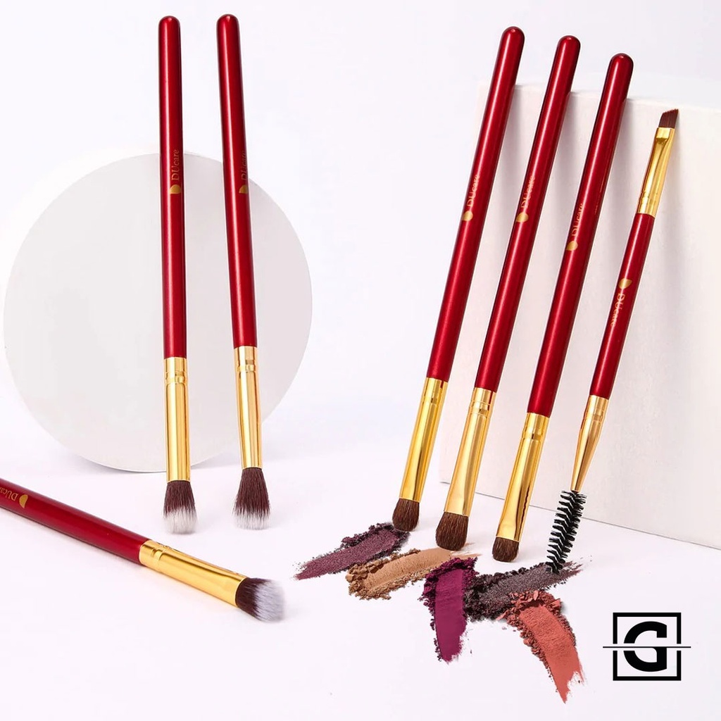 DUCARE SET DE 7 BROCHAS PARA MAQUILLAJE DE OJOS Y CEJAS EYESHADOW BLENDING