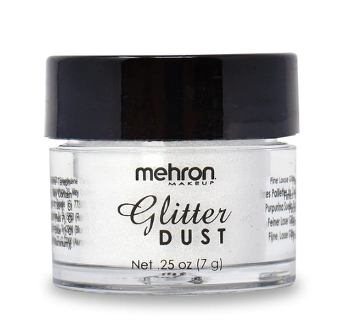 [763600000203] MEHRON SOMBRA GLITTER DUST OPALESCENT WHITE CARDED