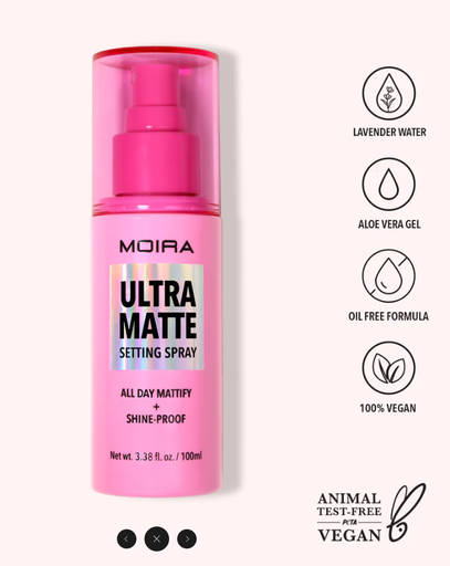 [840222309976 OMS003] MOIRA FIJADOR DE MAQUILLAJE EN SPRAY ACABADO ULTRA MATTE