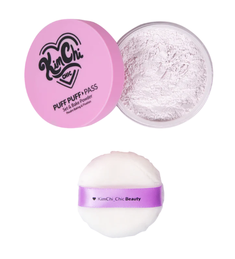 [810039592052] KIMCHI CHIC POLVO TRANSLUCIDO SUELTO PUFF PUFF PASS SET &amp; BAKE POWDER 01 IVANDER