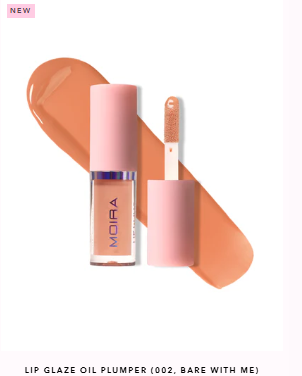 [840222311856 LOP002] MOIRA LABIAL HIDRATANTE LIP GLAZE OIL PLUMPER 02 BARE WITH ME